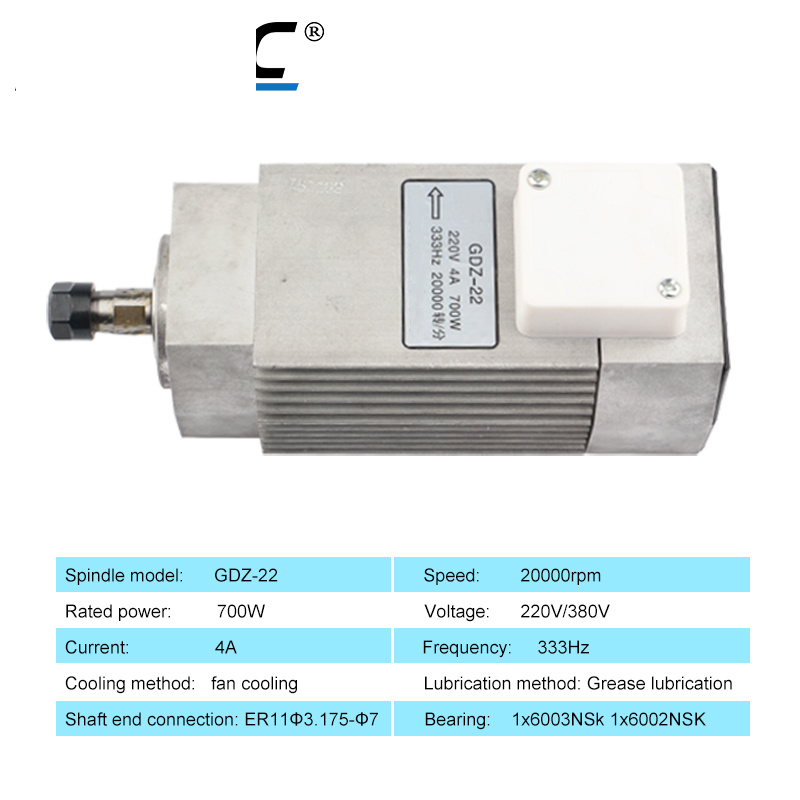 Cnc Spindle Motor - Husillo HYCNC refrigerado por aire, 700