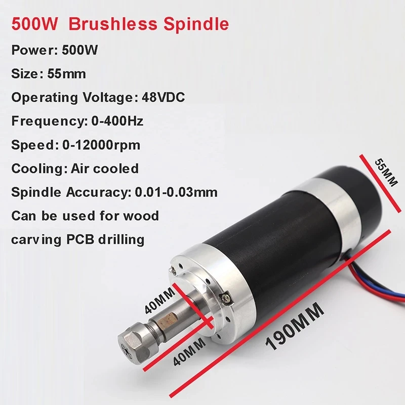 Husillo CNC de 500w, Motor de  - Cnc Spindle Motor reseña y precio