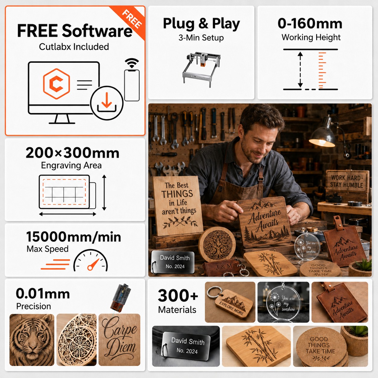 Máquina de Grabado Láser K15PR - Industrial Laser Engraver reseña y precio